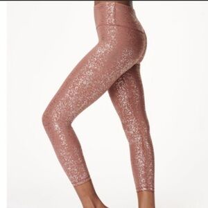 Sweaty Betty Disco Metallic 7/8 Length Leggings. Size XL